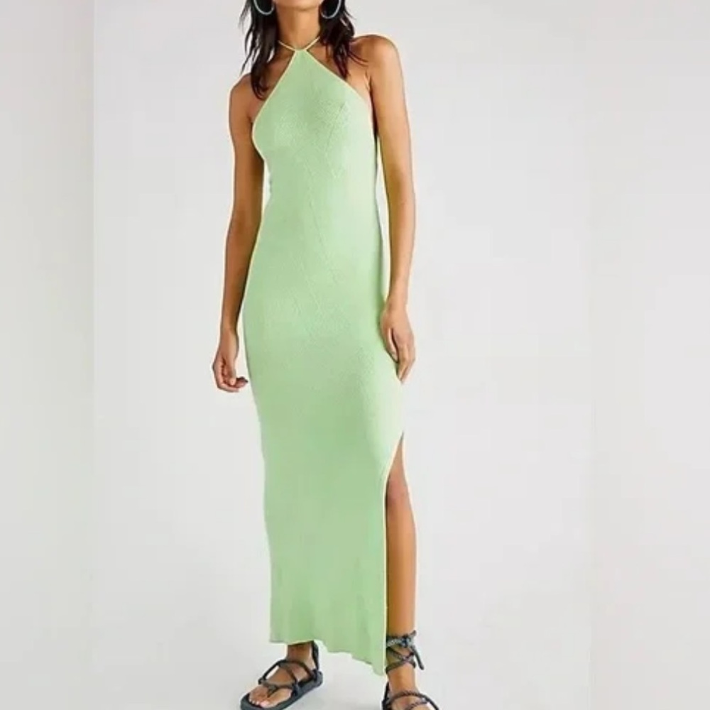 Free People Kristy Sweater Midi Green